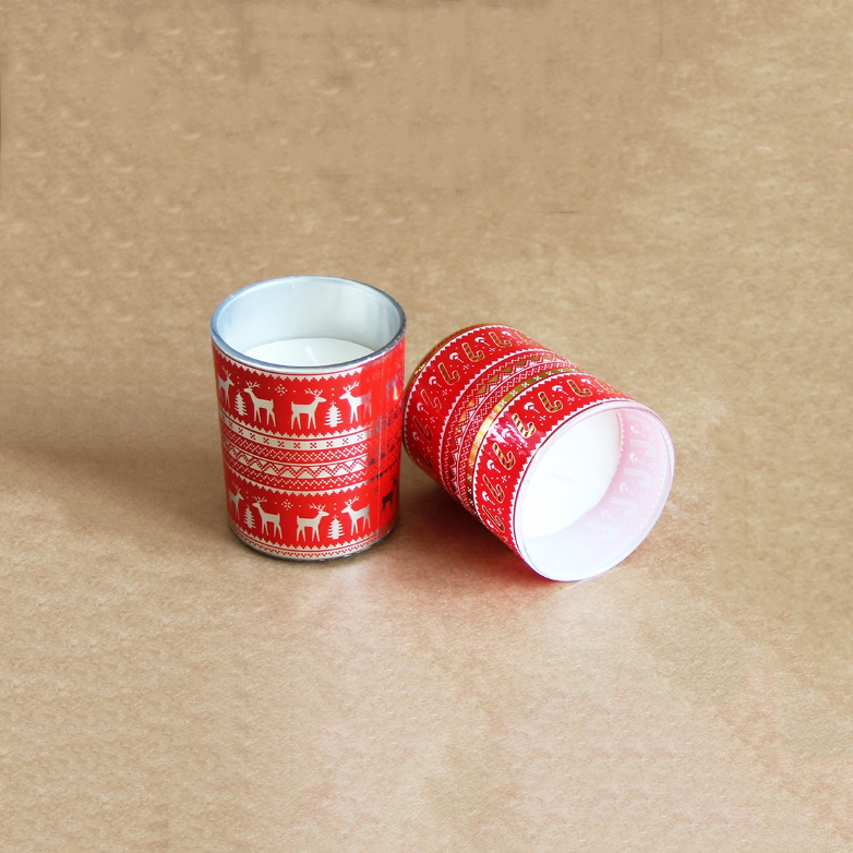 Free sample supply 7*8cm Christmas scented soy wax candles China supplier